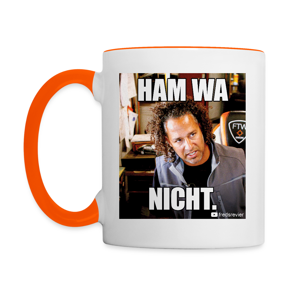 Kaffeetasse - Du bist verhaftet!!! - Weiß/Orange