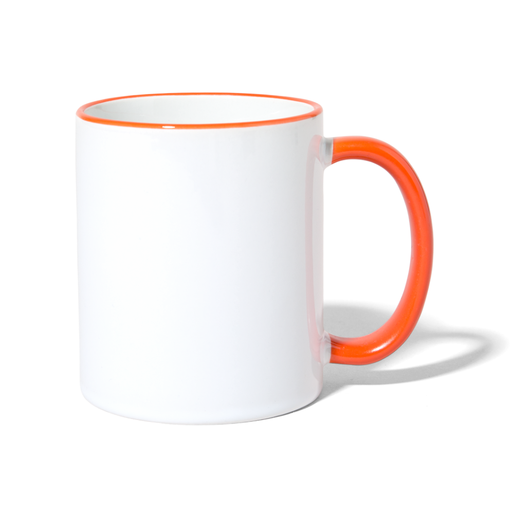 Kaffeetasse zweifarbig - Schrottplatzkaffee - Weiß/Orange